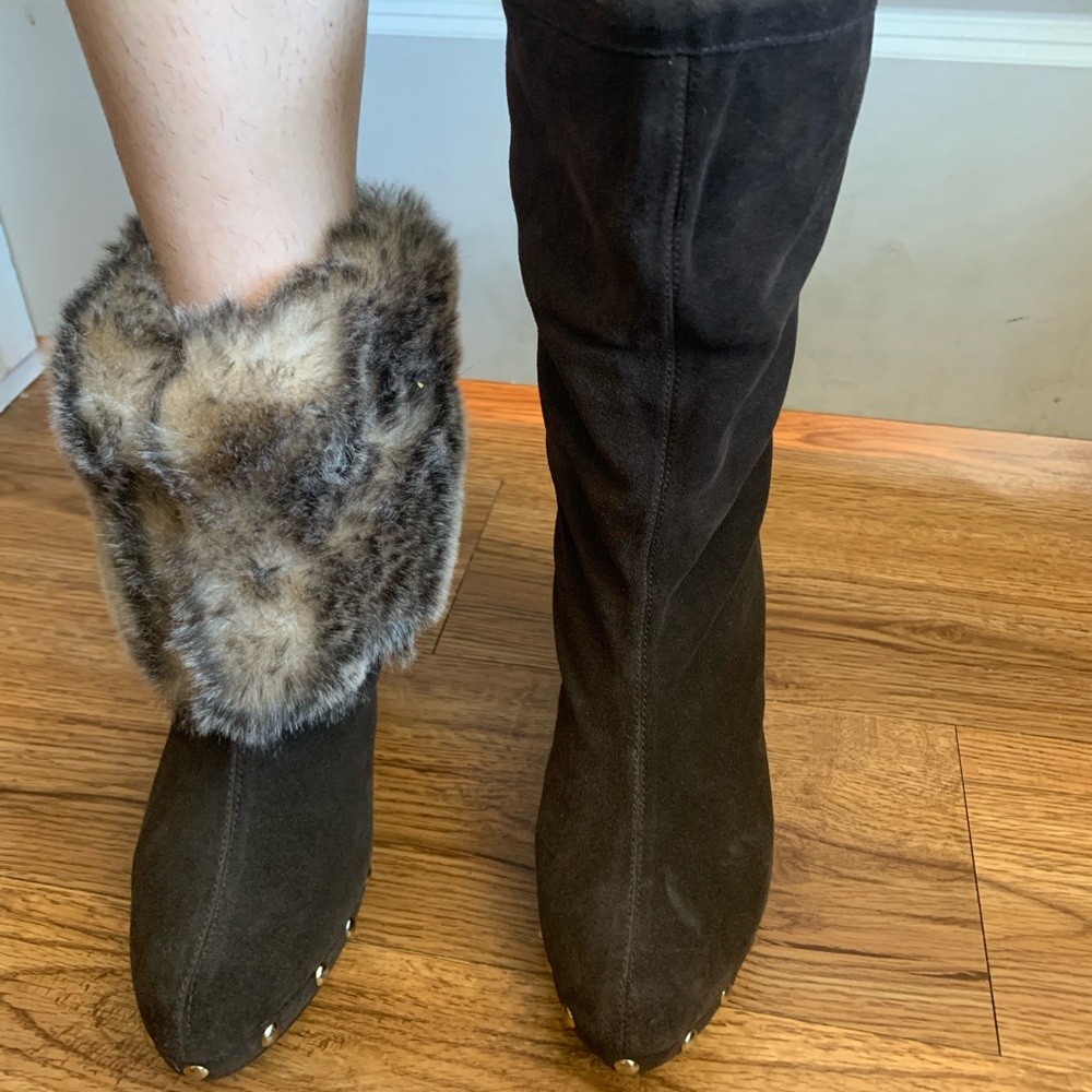 Michael Kors Vintage Leather Heeled Boots